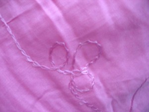 embroidery sarong light pink plain