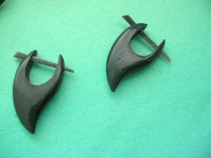 stick earring horn Bali made