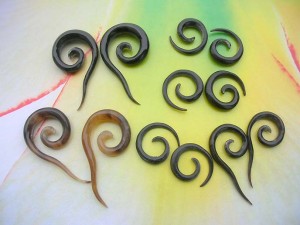 organic jewelry horn tapers for stretched piercings