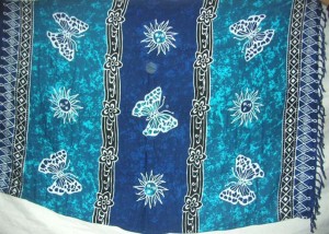 blue butterfly sarong