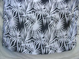palm leave black and white sarong