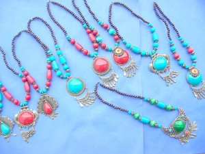 Tibetan necklace, large pendant