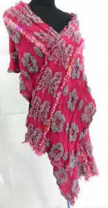 butterlfy floral bubbles wrap women's fashion scarves, thick, warm and cozy 76 inches long (include tassels), 14 inches wide (without stretched), can be stretched up to 22 inches wide