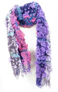 warm fashion women bubble scarves with tassels, thick, warm and cozy 75 inches long (include tassels), 14 inches wide (without stretched), can be stretched up to 22 inches wide