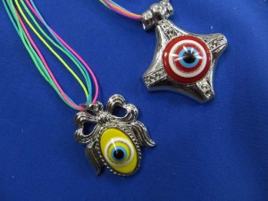 evil eye jewelry, evil eye pendant necklace or necklace earring jewelry set