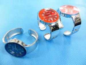 silver tone bangle cuff watches
