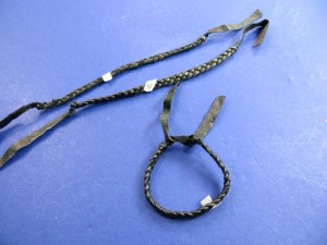 genuine black leather braided friendship wristband, made in Bali Indonesia