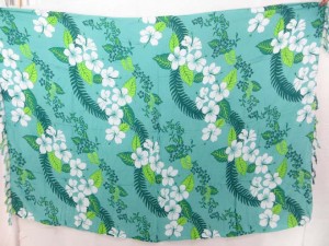 teal green sarong flowers frings beach wrap