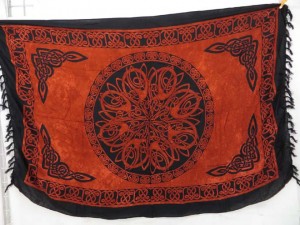 brown circle celtic knotwork sarong