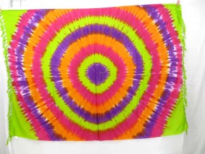 mixed design tie dye sarongs