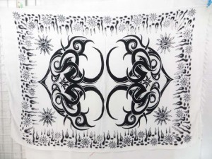 black and white large tattoo symbol sarong