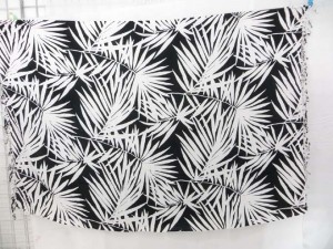 black and white plam leaf sarong