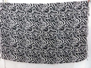 sarong sarung batik in black and white abstract pattern