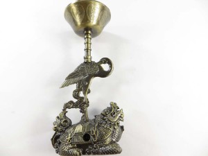 Antique tone Chinese lucky animals candle holder