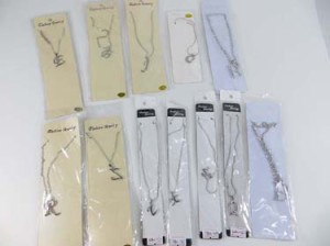 Fashion alphabet necklaces initial necklaces with cz pendants