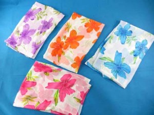 Flower print chiffon scarf wraps shawl stole. Soft, silky, half see through, stylish, beautiful colors, trendy designs, light and comfortable to wear. Can be used as a scarf or a hip wrap mini skirt beach cover-up