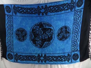 blue celtic sarong wraps wiccan tapestries pagan wall hangings celtic wall art mixed designs randomly picked by our warehouse staffs 
