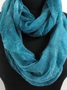 2-loop tie dye infinity scarf, circle loop long shawl wrap, cowl neck scarf, circular endless scarves, eternity scarf. Soft, comfortable, lightweight and stylish