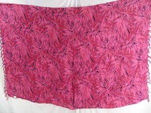 pink red palm leaf sarong
