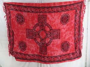 red cross celtic sarong wraps wiccan tapestries pagan wall hangings celtic wall art