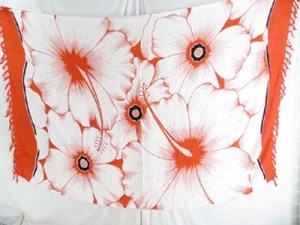 hibiscus flowers sarong cover-up dress women kanga mixed colors randomly picked by our warehouse staffs 