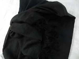 solid black sarong