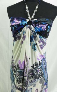 paisley flowers bohemian long dress / maxi dress / boho beach dress / maxi sundress / vacation dress / halter dress with arcylic beaded neck tie
