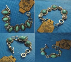 turquoise bracelet in vintage retro style