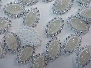olive flatback white acrylic rhinestone applique embellishment for scrapbooking
