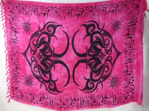 hippie fashion pink large tattoo tribe kanga pareo