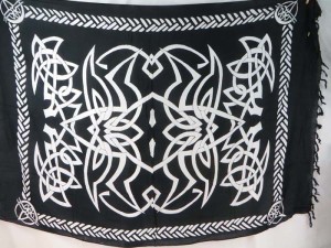 black sarong white spider web celtic interlaced knotwork