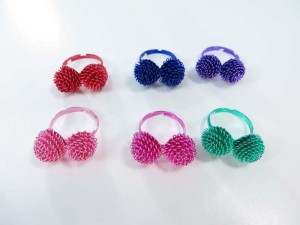 double balls open fashion rings, mixed sizes between 6 to 10