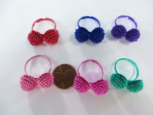 double balls open fashion rings, mixed sizes between 6 to 10