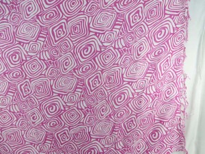 pink swirls on white sarong