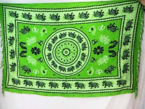 hippie clothes wholesale green elephant mandala sarong