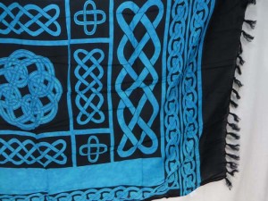 blue interlaced knotwork celtic sarong