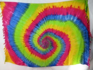 tie dye swirl /double heart / double eye mixed dolors sarong