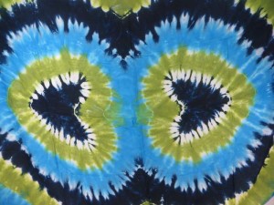 double hearts / double eyes tie dye sarong