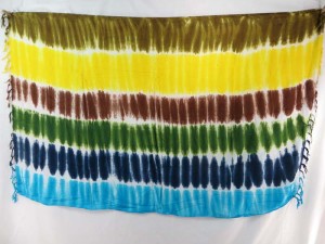 tiedye horizontal stripes mix color sarong