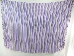 purple white geomatrical print sarong 