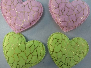 heart padded applique / scrapbooking craft DIY / wedding decoration