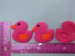 baby duck felt padded applique / scrapbooking craft DIY / wedding decoration