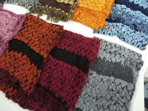zig zag winter knitted scarves neckwarmer bubble shawls