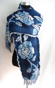 large roses winter knitted scarves neckwarmer bubble shawls