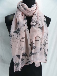 Marylin Monroe chiffon scarves American Icon celebrity scarf shawl wrap