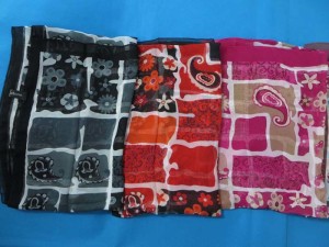 boho flowers and color blocks chiffon scarves scarf shawl wrap