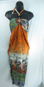 mixed designs boho long dress