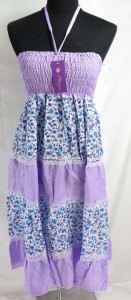 light weight polyester small flower dresses. Can be used as sundresses or long skirt. 
