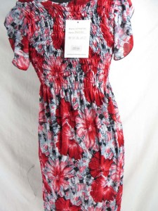 tropical floral summer short dress with short sleeve. Hippy boho mini dress / tube top dress / boho beach dress / vintage sundress / vacation dress / halter dress.