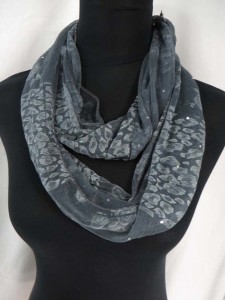 rose animal print leopard cheetah infinity scarf with sparkling sequins dots